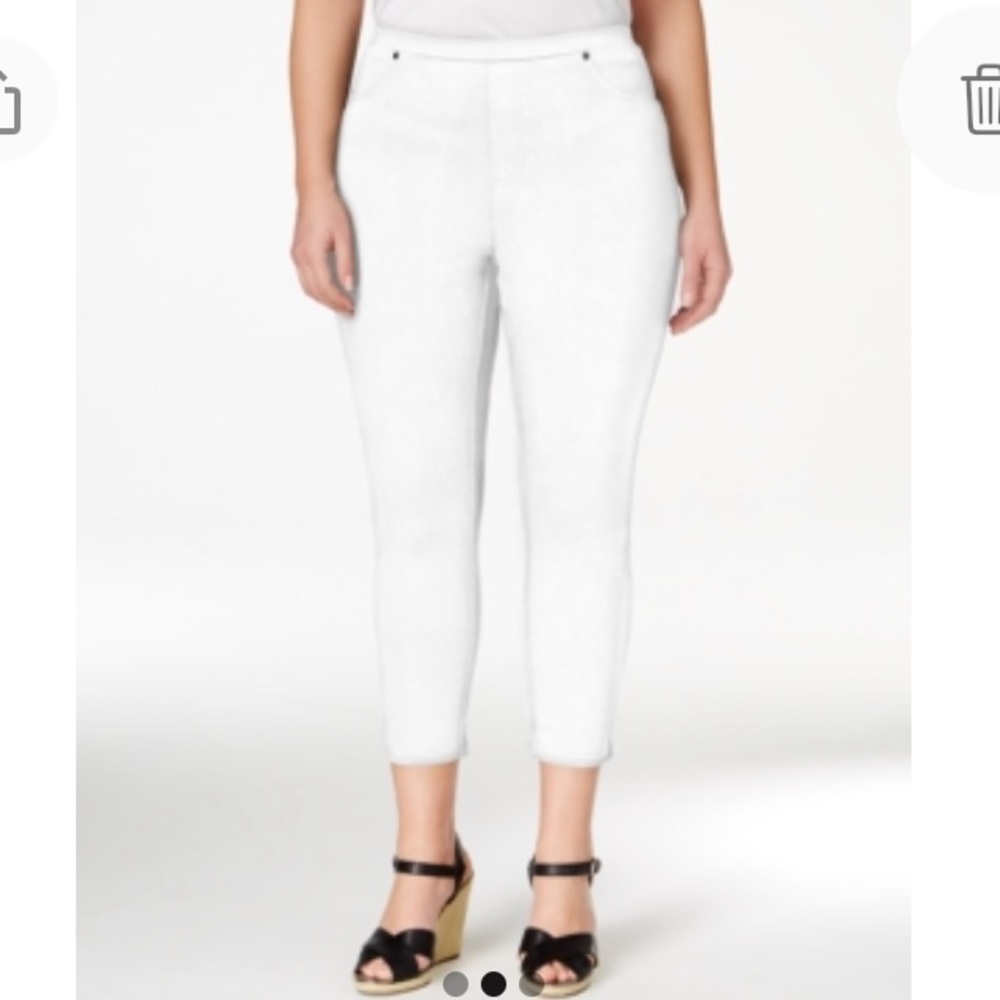 NEW Style & Co Pull On Capris Leggings Pants, Size 2X, White